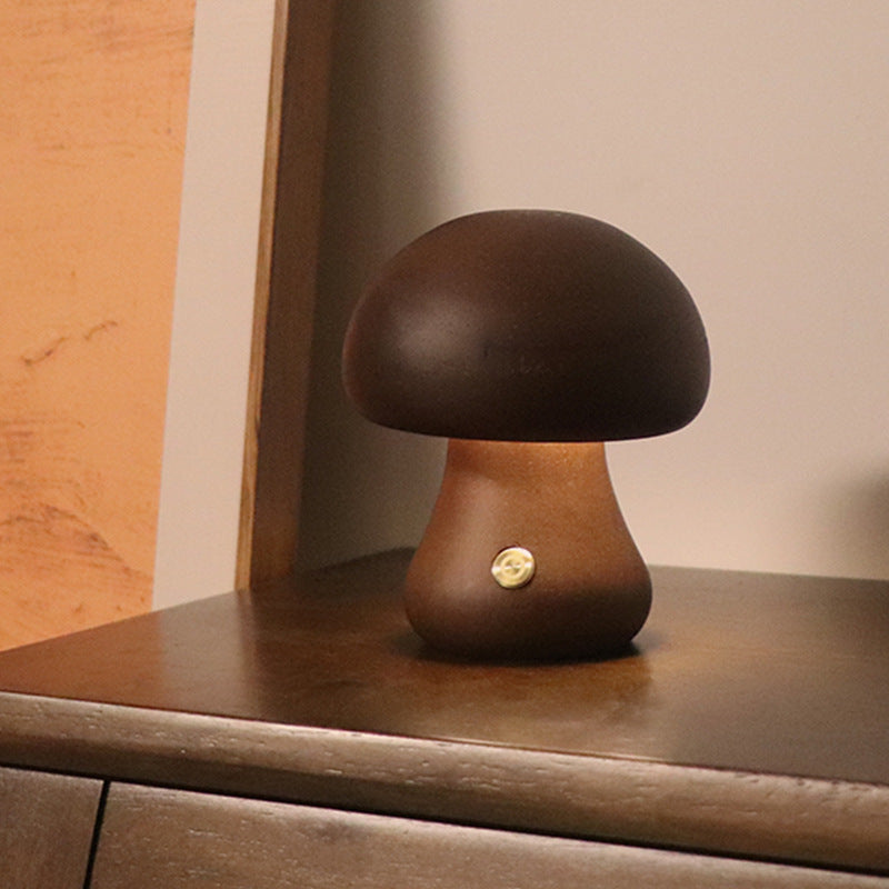 Lampe Champignon en Bois Minimaliste (Japandi / Wabi-Sabi)